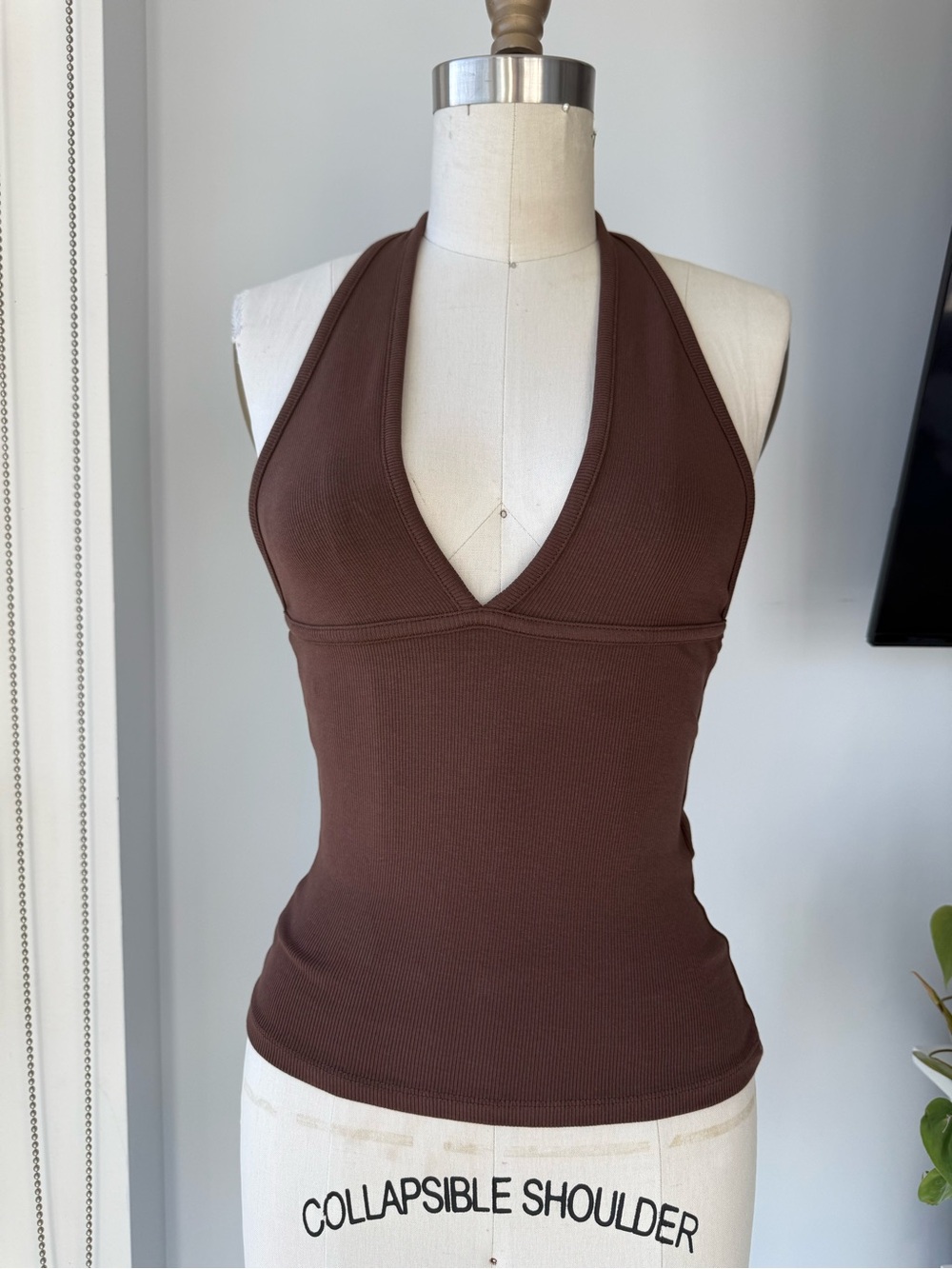 Zara Brown Halter Top Size Medium NWT